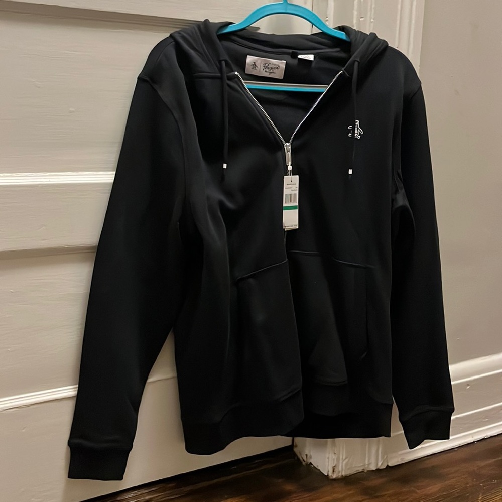 Black Penguin Zip-Up jacket